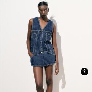 Zara denim jumpsuit dress